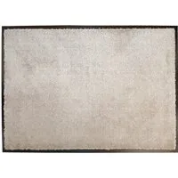 SCHÖNER WOHNEN-Kollektion Fußmatte Miami Uni - Rechteckige Schmutzfangmatte in Beige, waschbar bei 30°C, rutschhemmend und ideal für jeden Eingangsbereich.
