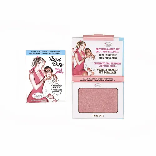 The Balm Blush Nr. 01 Third Date - Hochpigmentierter Rouge - Rouge in zartem Rosa, hochpigmentiert und mit federleichter Textur. Clean Beauty ohne Tierversuche und Parabene. Nostalgisches Design trifft moderne Kosmetik - ideal für einen frischen Look!