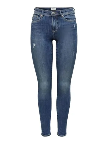 ONLY Female Skinny Jeans ONLWAUW – Mittlere Taille & Skinny Fit - Stylische Skinny Jeans mit mittlerer Taille, perfekt für einen bequemen und modischen Look. Ideal für jeden Anlass.