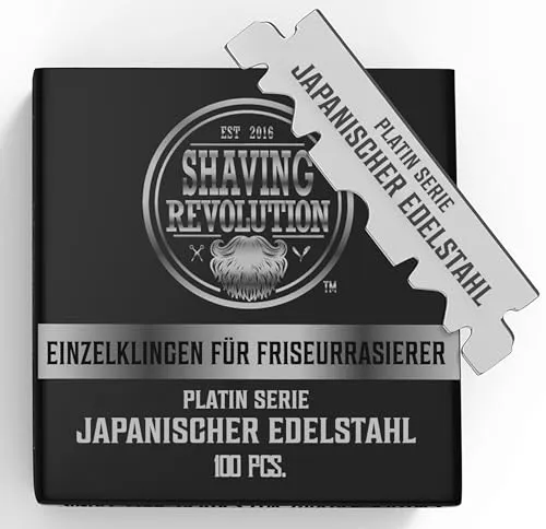 Shaving Revolution 100x Rasiermesser Klingen - Barber Rasierklingen Rasiermesser 100x Rasierklingen Messer Aus Rostfreiem Stahl