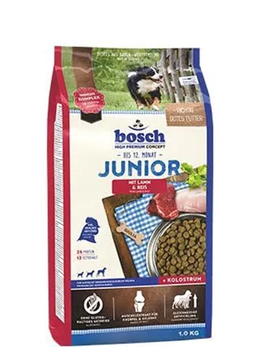bosch HPC Junior mit Lamm Reis - 3 kg Hundetrockenfutter für ernährungssensible Welpen, glutenfrei und mit Immun-Komplex für starke Abwehrkräfte