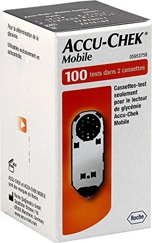 Accu Chek Mobile Testkassette 100 St - Blutzuckermessung leicht gemacht - Arzneimittel zur einfachen Blutzuckermessung, ideal für Diabetiker, ohne separate Teststreifen.