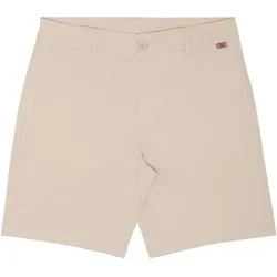 Lonsdale Trainingsshorts Hesleden beige-braun Größe S - Bequeme Trainingsshorts aus einer hochwertigen Baumwolle-Elasthan-Mischung für optimale Bewegungsfreiheit. Ideal für sportliche Aktivitäten und Freizeit.