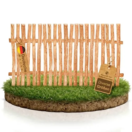 Gartenzaun Holz H 60 x B 120 cm - Flexibler Bausatz mit individuellem Lattenabstand - Gestalten Sie Ihren Gartenzaun nach Ihren Vorstellungen! Dieser Bausatz bietet Ihnen die Freiheit, Höhe, Länge und Lattenabstand individuell zu wählen. Inklusive Aufbauanleitung und passendem Zubehör für eine einfache Montage.