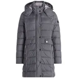 Betty Barclay Steppjacke Damen grau 38 mit abnehmbarer Kapuze - Sportliche Steppjacke für Damen in Dunkelgrau, taillierte Passform, mit abnehmbarer Kapuze und praktischen Reißverschlusstaschen – ideal für den täglichen Einsatz.