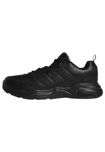adidas Herren Strutter Shoes - Gymnastik- und Trainingsschuhe in Core Black - Herren-Sneaker mit regulärer Passform, strapazierfähigem Obermaterial aus Leder und leichter Adibouncy EVA-Einlegesohle für optimalen Komfort.