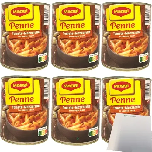 usy Bundle für Maggi Penne Tomate Mozzarella 6er Pack (6x800g Dose) + usy Block