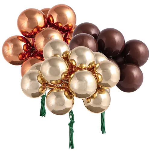 Mini Weihnachtskugeln Glas Draht Braun Gold 25mm 140 Stk Weihnachtsdeko