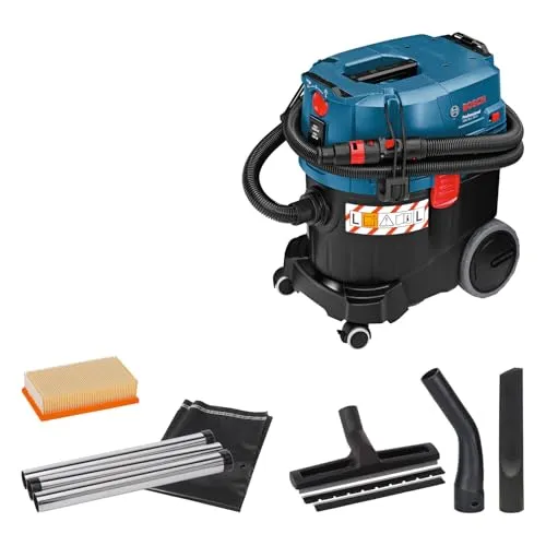 Bosch Professional Nass- Trockensauger GAS 35 L SFC+ - 1200 Watt Leistung, 35 L Behälter, semi-automatische Filterreinigung für optimale Saugergebnisse