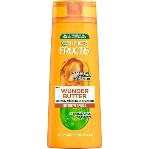 Garnier Fructis Oil Repair Wunder Butter Shampoo, 250 ml - Shampoo für trockene Haare, spendet intensive Feuchtigkeit und repariert geschädigtes Haar für gesundes, glänzendes Aussehen.