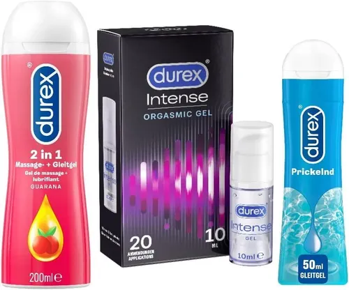 Durex Play Gleitgel Mixpackung Guarana Prickelnd Orgasmic 260ml