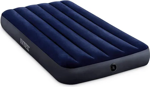 Intex DuraBeam Classic Downy King Doppelmatratze – Blau - Bequeme Doppelmatratze für Innen & Außen, mit weicher Oberfläche und schnellem Aufblasen. Ideal für Camping und Gästezimmer. Maximale Belastbarkeit: 272 kg.