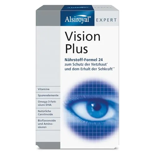 ALSIROYAL EXPERT VisionPlus 120 Kapseln - Fatburner für die Augenpflege, unterstützt die Gesundheit der Augen und kann bei Makuladegeneration helfen.