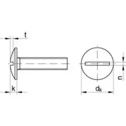 Bordwandschrauben M8x40 K 20 - Galvanisch verzinkt - Eisenwaren - Hochwertige Flachrundschrauben aus Stahl, ideal für Bordwände, mit Gewinde bis Kopf und galvanischer Verzinkung für optimalen Korrosionsschutz.