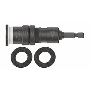 Wera Bithalter 881/4/1 SB, 1/4 Zoll - 90mm mit Tiefenanschlag - Werkzeug-Set für präzisen Terrassenbau, mit individuell einstellbarem Tiefenanschlag und schützendem Filzring für makellose Holzdielen.