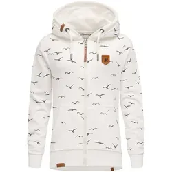 REPUBLIX Kapuzenpullover LOLA Damen Hoodie - Sweatshirts für Damen mit 65% Baumwolle und 35% Polyester, ideal für Komfort und Stil, mit praktischem Zipper und in klassischem Weiß.