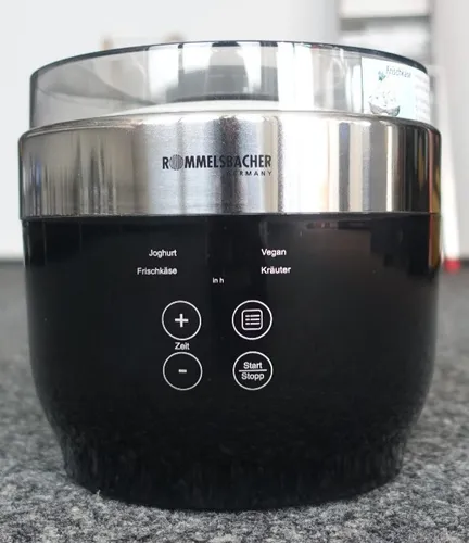 Rommelsbacher Joghurtbereiter JG 80 - Multifunktional mit 4 Programmen für Joghurt, Frischkäse und Kräuterextrakte, inkl. 2 Portionsbehälter aus Glas