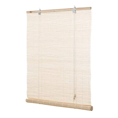 Ventanara® Rollo Bambus Bambusrollo inkl Montagematerial (Natur, 80 x 160 cm)