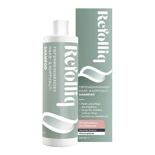 Refolliq tiefenreinigendes Haar- & Kopfhaut Shampoo 200 ml - Shampoo für intensive Reinigung von Haar und Kopfhaut, entfernt Rückstände und fördert ein gesundes Haarwachstum.
