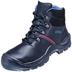 Atlas ANATOMIC BAU 500 S3 - Knöchelhoher Sicherheitsschuh Größe 47 - S3-Sicherheitsschuhe mit atmungsaktivem, wasserdichtem Rindleder und rutschfester Outdoor-Laufsohle für maximalen Halt und Sicherheit auf unebenen Böden.