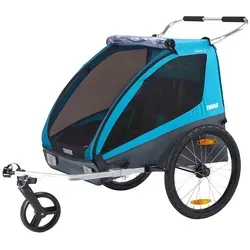 Thule Coaster XT 2 (10101806) - Veloanhänger für 2 Kinder, sicher und komfortabel für Familienausflüge
