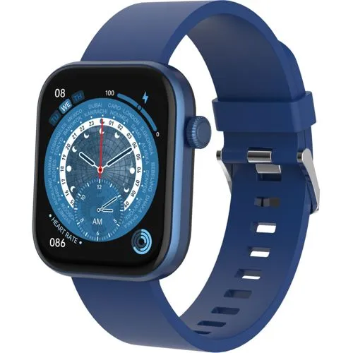 DENVER SWC-185BU - Bluetooth AMOLED Smart Watch mit Herzfrequenz-, Blutdruck- und Blutsauerstoffsensor, ideal für Sport und Gesundheitstracking, IP67 wasserfest und bis zu 6 Tage Akkulaufzeit.