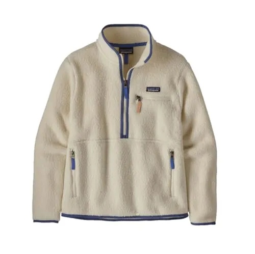 Patagonia Women Retro Pile Marsupial Natural (M) - Pullover & Hoodies – Bequemer Half-Zip aus recyceltem Polyester, ideal für kalte Tage und Lagerfeuerabende, mit großzügigem Reißverschluss und modernen Details.