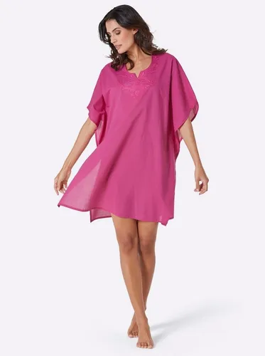 Witt Strandkleid Tunika, fuchsia - Elegantes Sommerkleid - Kleider: 100% Baumwolle, angenehm leicht und ideal für warme Tage am Strand oder im Garten.