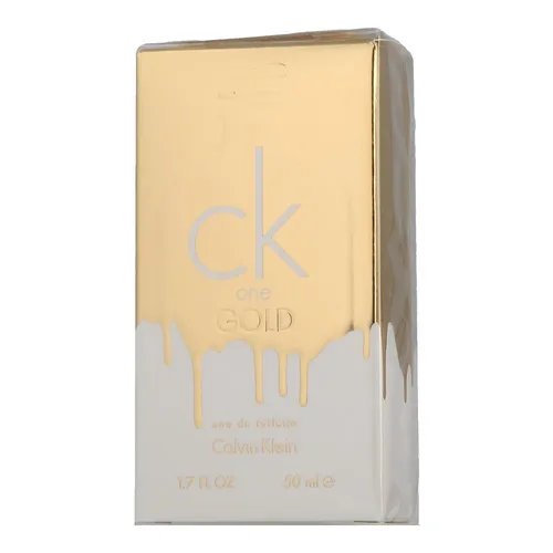 Calvin Klein CK One Gold Eau de Toilette 50 ml - Unisex Eau de Toilette, 50 ml – aromatischer Duft mit Kräuternoten, ideal für warmes Wetter und tägliches Tragen, perfekt zum Teilen zwischen Frauen und Männern.