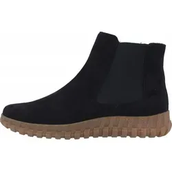 Semler Jenny H Velour Stiefelette in Midnightblue - Größe 40 - Elegante Stiefelette aus hochwertigem Velourleder in stilvollem Midnightblue. Mit flachem Absatz und praktischem Reißverschluss für hohen Tragekomfort im Alltag.