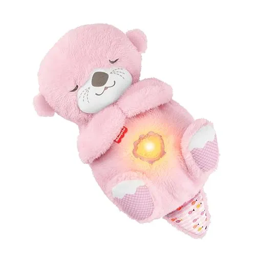 Fisher-Price Baby-Spielzeug Schlummer-Otter - Baby Einschlafhilfe mit beruhigenden Atembewegungen, Melodien und Lichtern, ideal für Neugeborene zur Förderung des Schlafs.