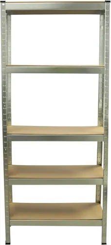 Steckregal Lagerregal mit 5 Holzböden 173x75x30 - Lagerregal mit robustem Stahlrahmen und 5 höhenverstellbaren Holzböden, ideal für Keller und Werkstatt. Maximale Tragkraft von 350 kg für eine sichere Aufbewahrung.