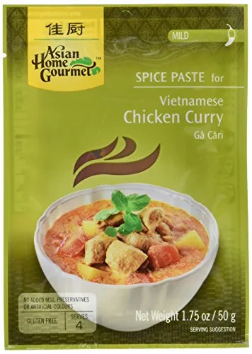 Asian Home Gourmet Würzpaste Vietnamesisch Huhn Curry, 6er Pack (6 x 50 g)