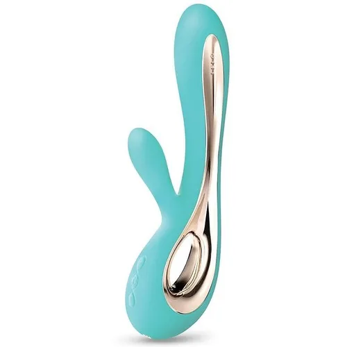 Lelo Soraya 2 Vibrator mit Klitoris-Stimulator - Aqua - Sexspielzeug mit 22 cm, bietet doppelte Stimulation von G-Punkt und Klitoris, wasserfest und ergonomisch für maximalen Genuss.
