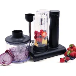 Livington MasterBlend 4in1 Handmixerset - Stabmixer mit 4 Funktionen: Stabmixer, Smoothiemaker, Handmixer und Multizerkleinerer – perfekt für kreative Kochkünste und platzsparende Aufbewahrung!