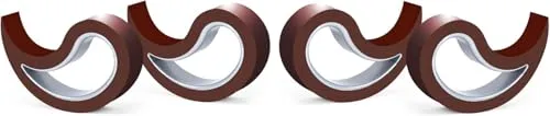 Stoppy, Stoppi, Fensterstopper, Türstopper, Türkeil, Türhaken, Fensterklammer, 4er Set (erhältlich in 14 Farben) (schokobraun)
