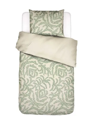 Essenza Bettwäsche Eleria, 2-teilig, Baumwolle mit grünem Blättermuster - Moderne und elegante 2-teilige Bettwäsche aus 100% Baumwolle mit Wendefunktion und Reißverschluss. Ideal für ein stilvolles Schlafzimmer!