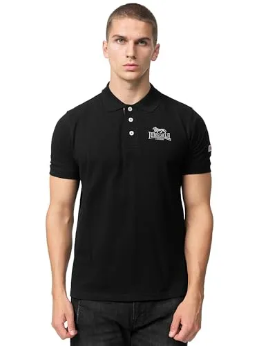 Lonsdale Herren Poloshirt Slim Fit BRUAN - Sportliches Poloshirt aus 100% hochwertiger Baumwolle, ideal für Freizeit und Arbeit. Figurbetonte Passform mit kleiner Logo-Stickerei und stylishen Details.