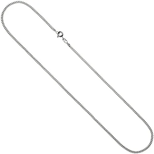 925 Silber Panzerkette Collier 42cm für Damen - Elegante 2mm Panzerkette aus rhodiniertem 925 Silber, 42cm lang. Anlaufgeschützt und mit Federringverschluss. Ideal für stilvolle Akzente. Lieferung in edlem Schmucketui.