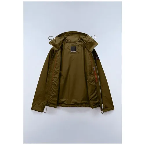 Napapijri Regenjacke A-Rivalto Cot NP0A4HSC - Wasserabweisend - Wasserabweisende Herren-Regenjacke in der Farbe Black Beauty, Größe S. Ideal für wechselhaftes Wetter, schützt zuverlässig und bietet hohen Tragekomfort.