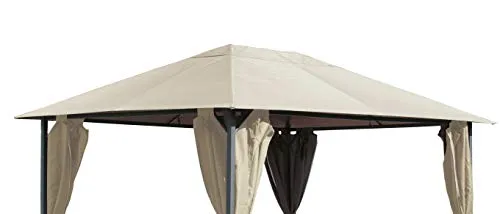 QUICK STAR Ersatzdach für Garten Pavillon 3x4m Sand Antik - Pavillons - Hochwertiges, wasserabweisendes Ersatzdach mit Lüftungsschlitzen, ideal für QUICK STAR und IKEA Modelle, sorgt für optimalen Wetterschutz.