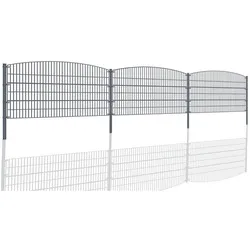 Gartenzaun Doppelstabmattenzaun Anthrazit Grau Rund - Gartenzäune aus stabilem Doppelstabmattenzaun in Anthrazit Grau, ideal zur Grundstückseingrenzung und optischen Aufwertung.