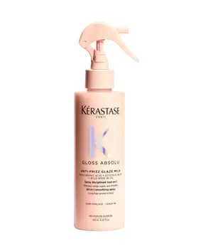 Kérastase Gloss Absolu Anti-Frizz Glaze Milk 190 ml - Lippenstifte: All-in-1-Pflegespray für glänzendes Haar, schützt vor Frizz und Hitze bis 230 °C. Mit Hyaluronsäure und Wildrosenöl für traumhafte Ergebnisse.