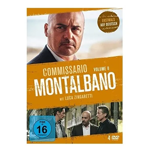 COMMISSARIO MONTALBANO - STAFFEL 8 DVD - Krimi-Fernsehserie, Staffel 8, neu und originalverpackt, mit spannenden Fällen des beliebten Kommissars Montalbano, ideal für Serienliebhaber.