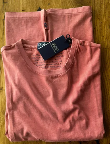 POLO RALPH LAUREN ORGANIC DYED YARN T-Shirt Shirt Classic Fit Bio Tee Top New M