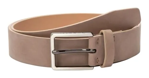 bugatti Herren Ledergürtel W120 Taupe - Eleganter bugatti Ledergürtel aus hochwertigem Leder, der durch seine einfache Dornschließe und fünf verstellbare Löcher optimalen Tragekomfort bietet. Ideal für jeden Anlass und ein stilvolles Accessoire für Ihre Garderobe.