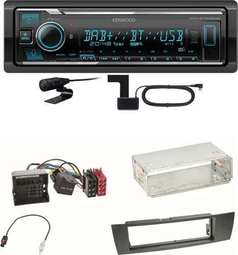 Kenwood KMM-BT508DAB Bluetooth Digitalradio Einbauset für BMW E90 E91 E92 E93