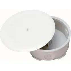 Kopp Feuchtraum Unterputz-Abzweigdose Ø85mm - IP54 - Praktische Unterputz-Abzweigdose für Feuchträume, Ø85mm, mit 6 Leitungseinführungen und abschraubbarem Putzausgleichdeckel. Ideal für sichere Installationen in anspruchsvollen Umgebungen.