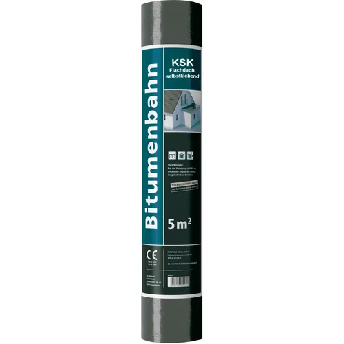 Selbstklebende Bitumen-Abdichtungsbahn für Flachdächer, 5 m² - Bitumen-Abdichtungsbahn für Flachdächer, selbstklebend und einfach zu montieren. Ideal für langlebige Abdichtungen mit hervorragenden mechanischen Eigenschaften.