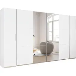 Schwebetürenschrank RAUCH "Kronach" - Moderner Kleiderschrank mit Spiegel - Kleiderschränke mit Schwebetüren und Drehtüren, MADE IN GERMANY, pflegeleichte Oberflächen und viel Stauraum für Ihre Bekleidung.